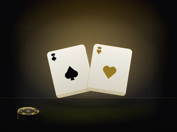 FUN88 live baccarat artwork showing cards and chips on white